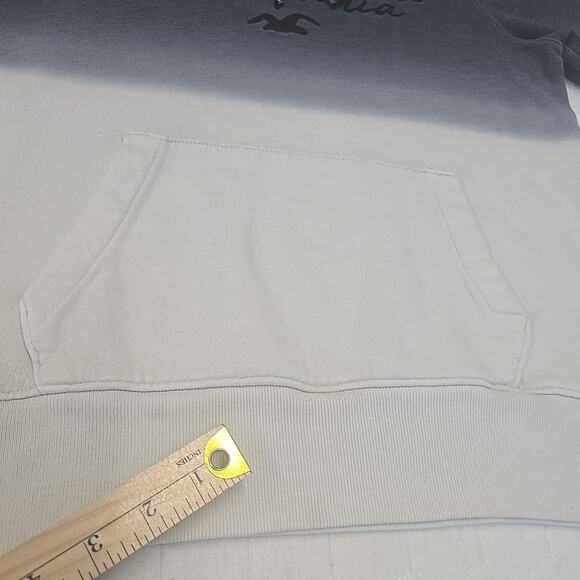 Hollister Men's Ombre Applique Logo Pullover Hoodie Sweatshirt Size Small Blue - Picture 10 of 10